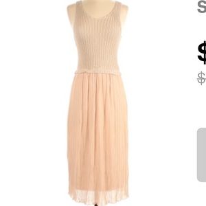 Forever 21 Chiffon Contemporary Peach Crochet Dres